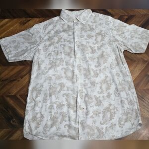 Daniel Cremieux Beige Paisley Button Down Shirt